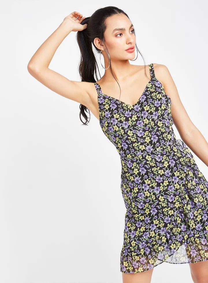 Floral Dress Black