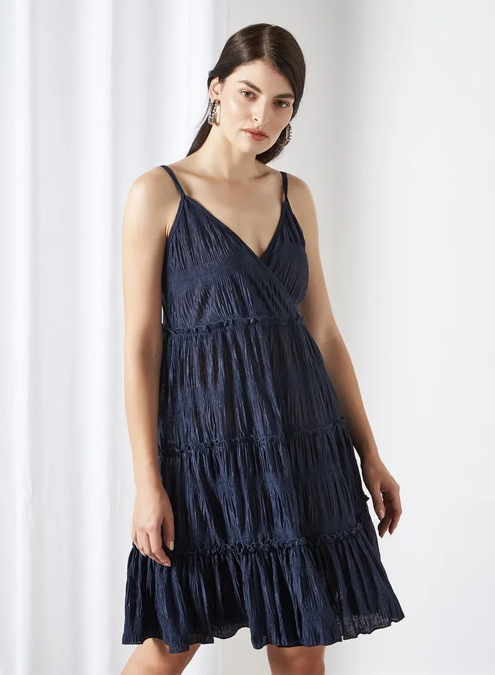 Jessie Sleeveless Dress Navy Blazer