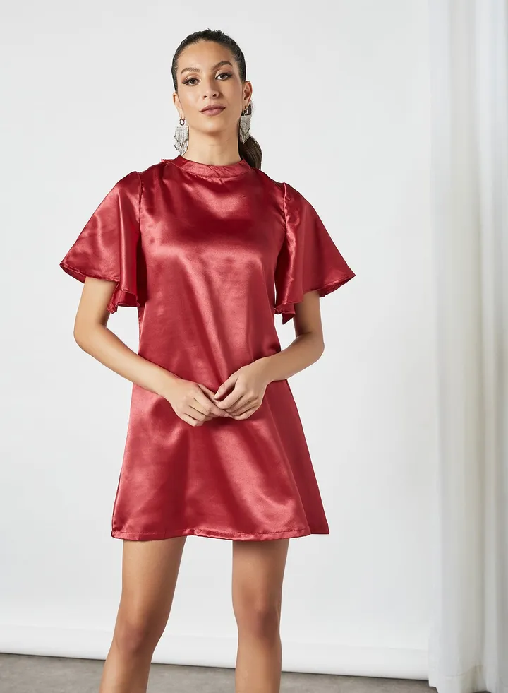 Casual Dress Maroon