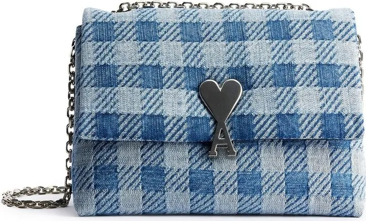 Voulez-vous check-print shoulder bag