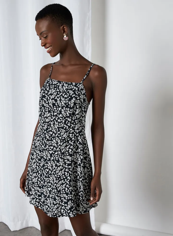All-Over Print Dress Cora Ditsy Black