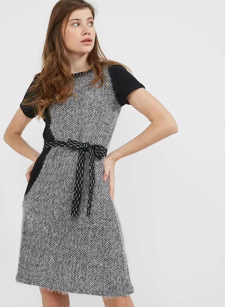 Palamos Fluffy Dress Black