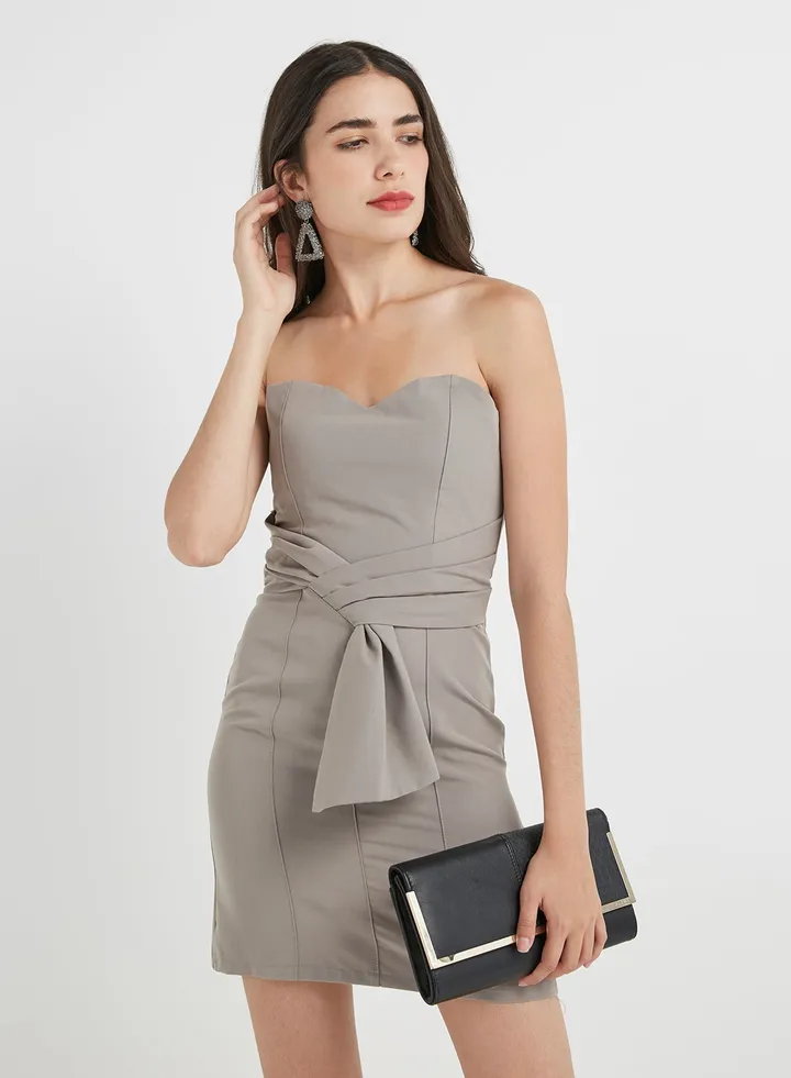 Bobbi Sequin Dress Grey