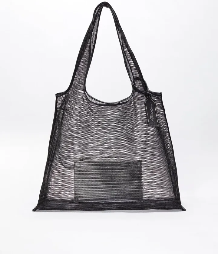 Mesh Market Tote in black