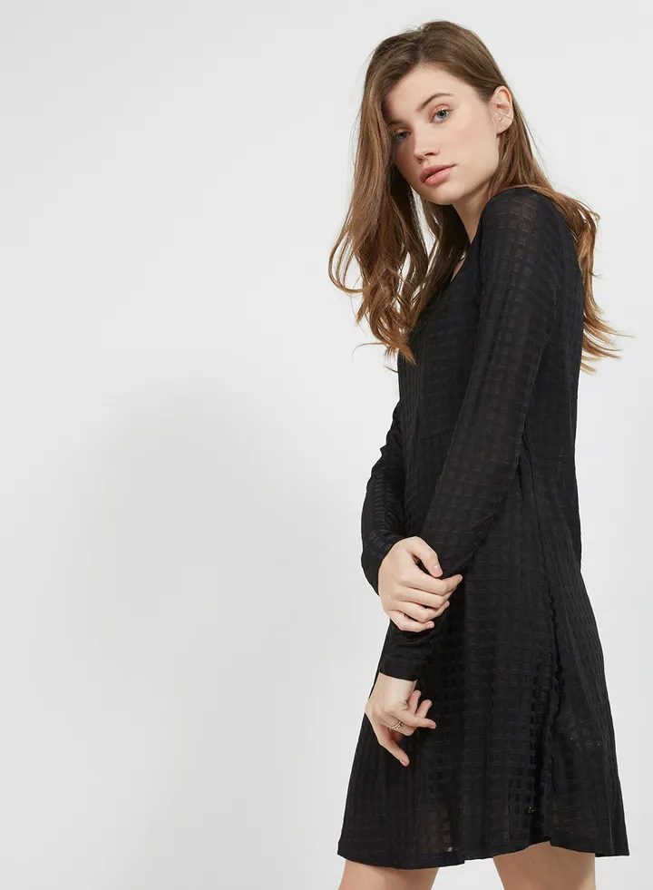 Long Sleeved Darla Dress Black