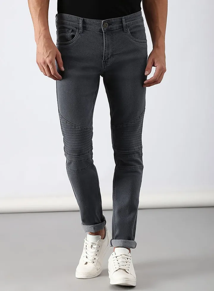 Casual Tapered Jeans Grey Wash