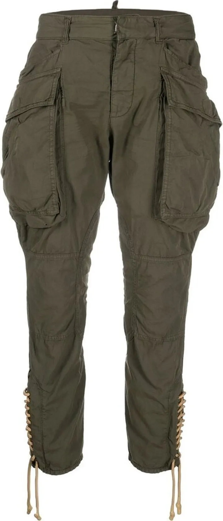Lace-Up Slim-Fit Trousers