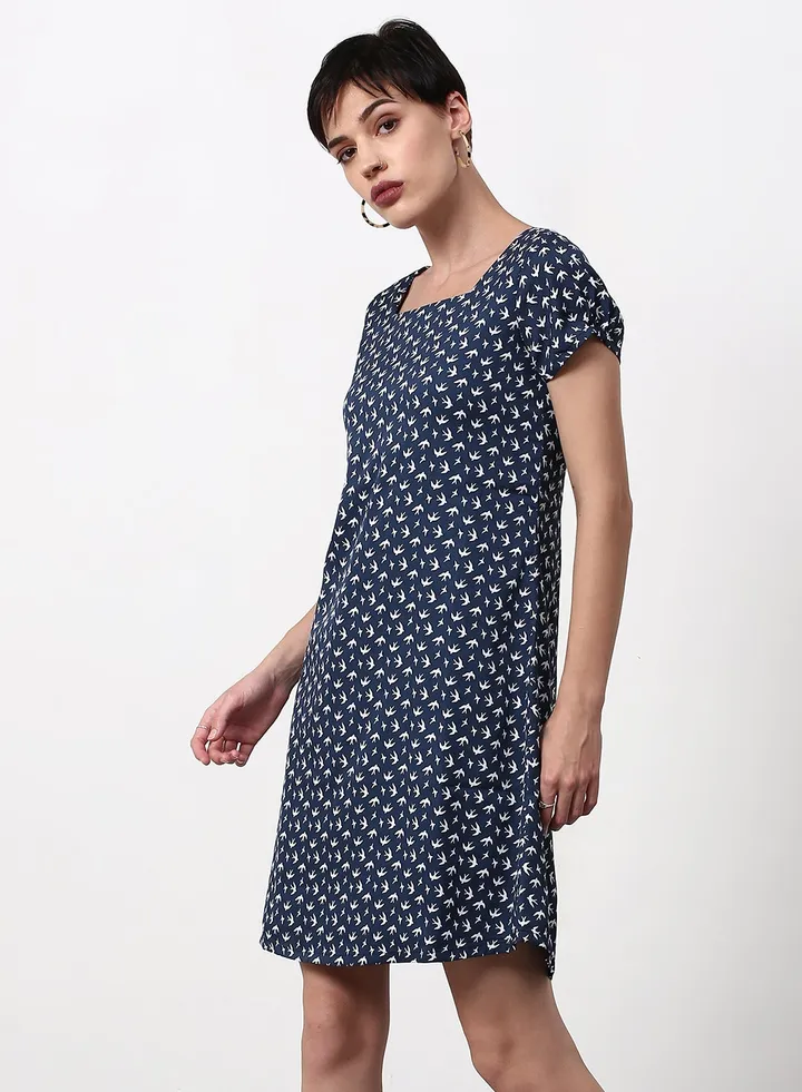Regular Fit Casual Dress Blue