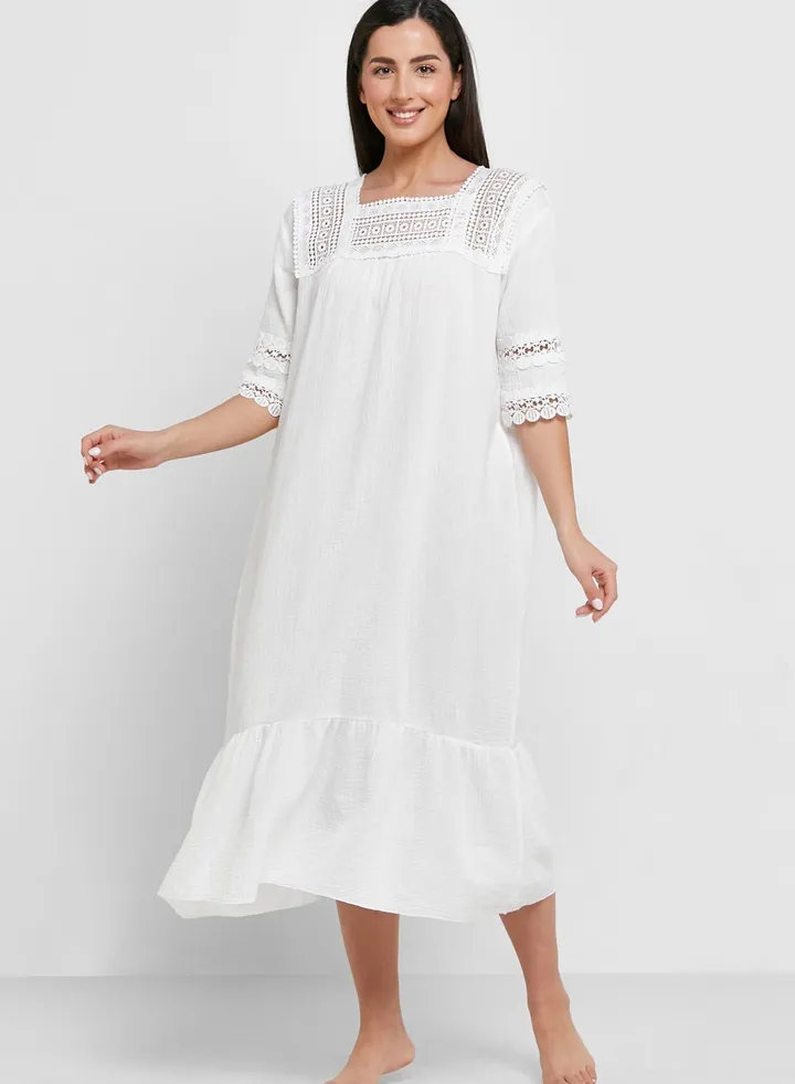 Lace Trim Detail Nightie