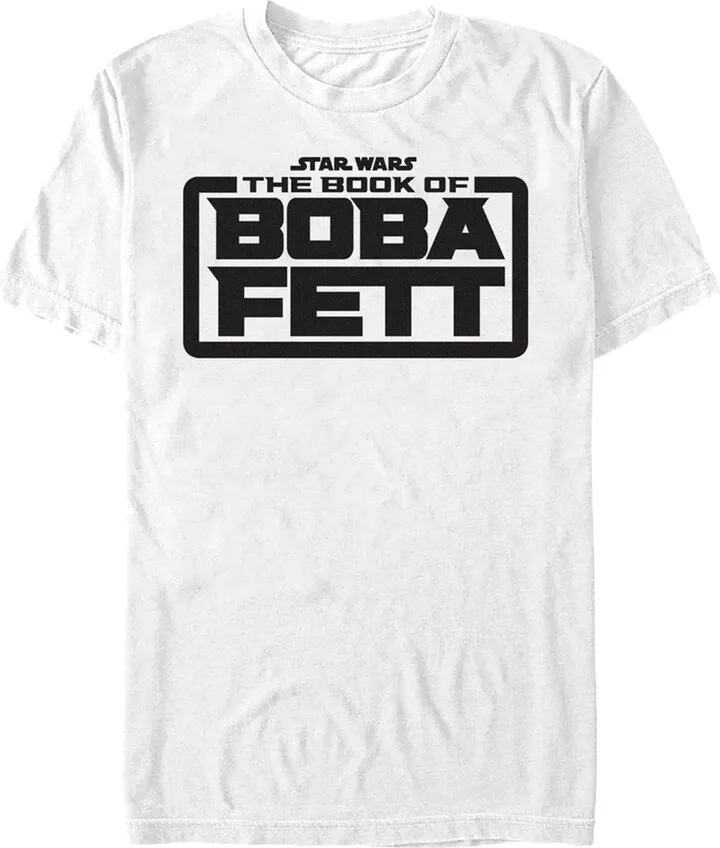 Men's Star Wars: The Book of Boba Fett Black Logo T-Shirt - White - 3X Large