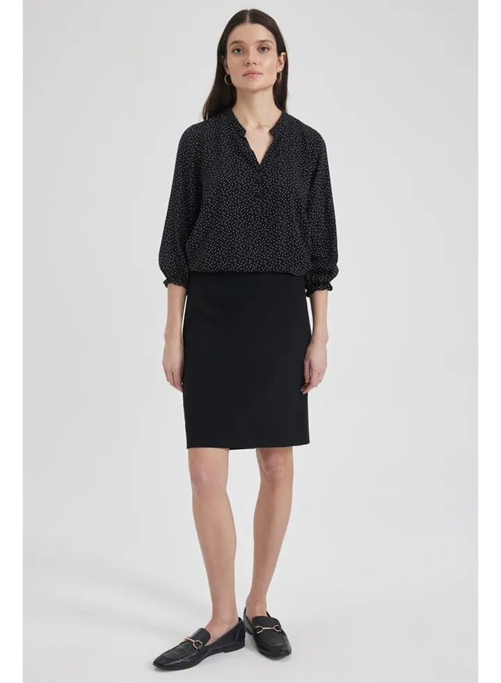 Woman Woven Pencil Skirt