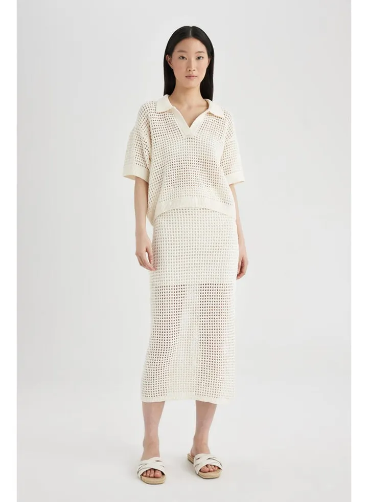 Woman Pencil Tricot Skirt