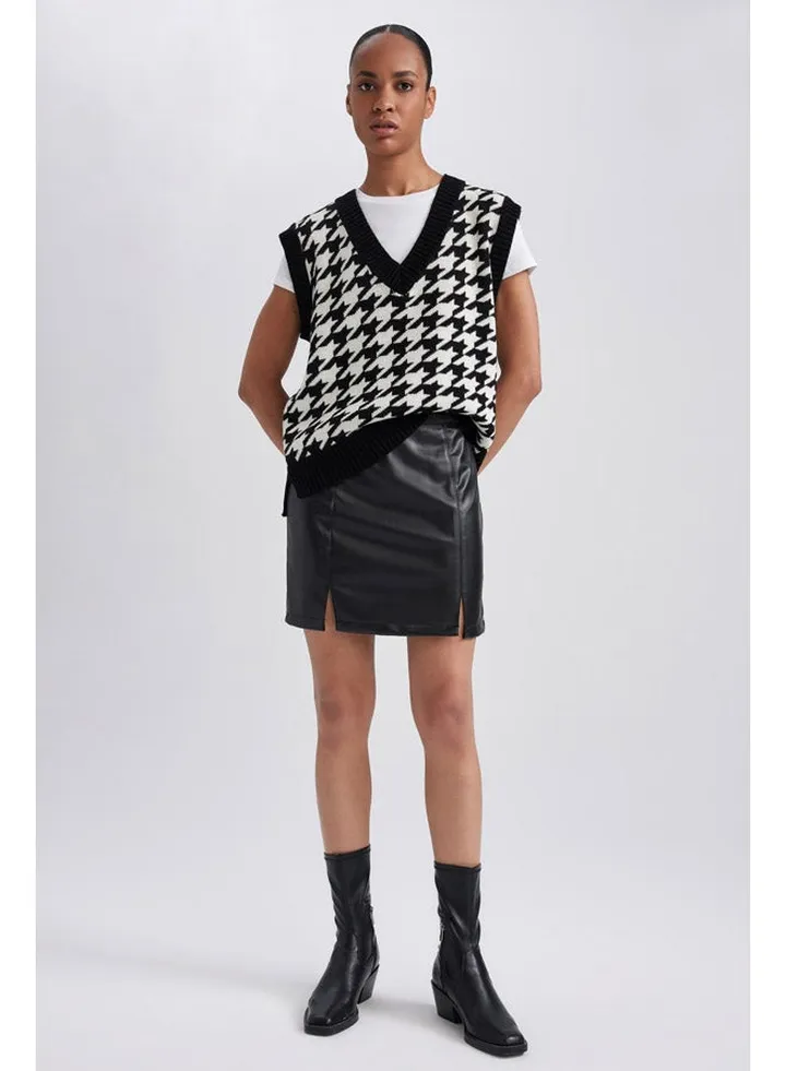 Woman A Line Knitted Skirt