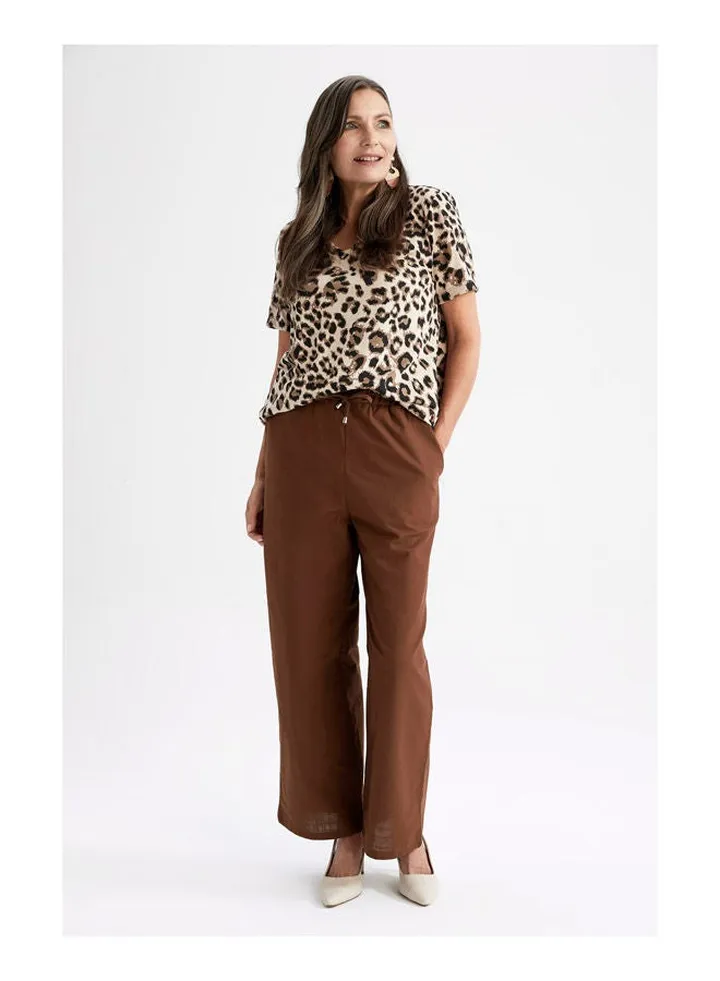 Woman Wide Leg Woven Trousers