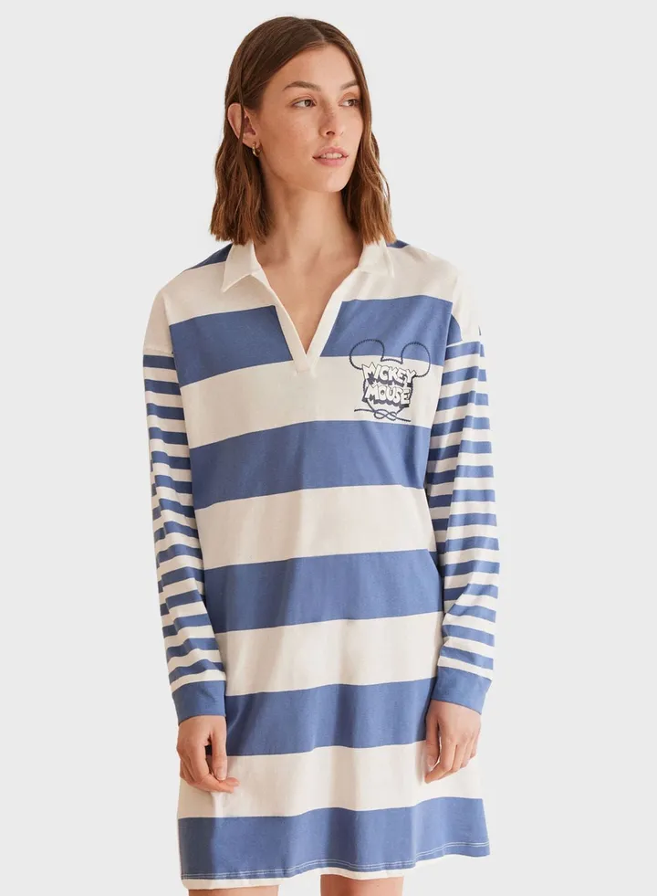 Striped Knitted Nightdress