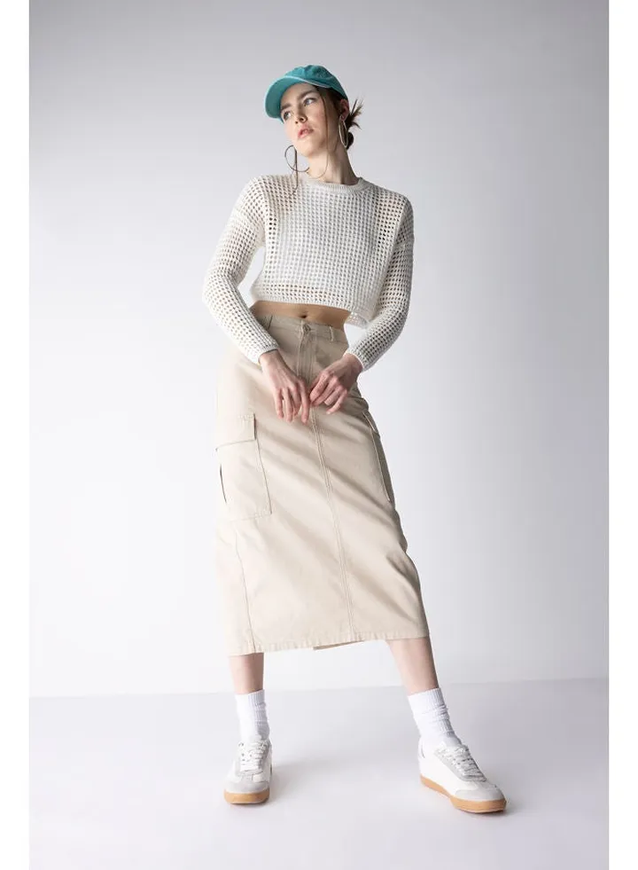Woman Regular Fit Woven Skirt