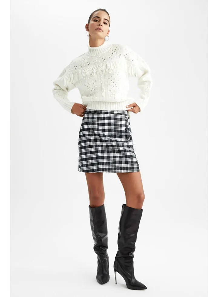 Woman A Line Woven Skirt