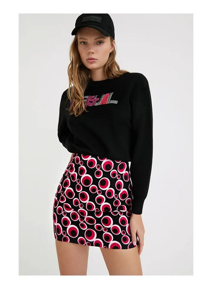 Slim Circle Miniskirt