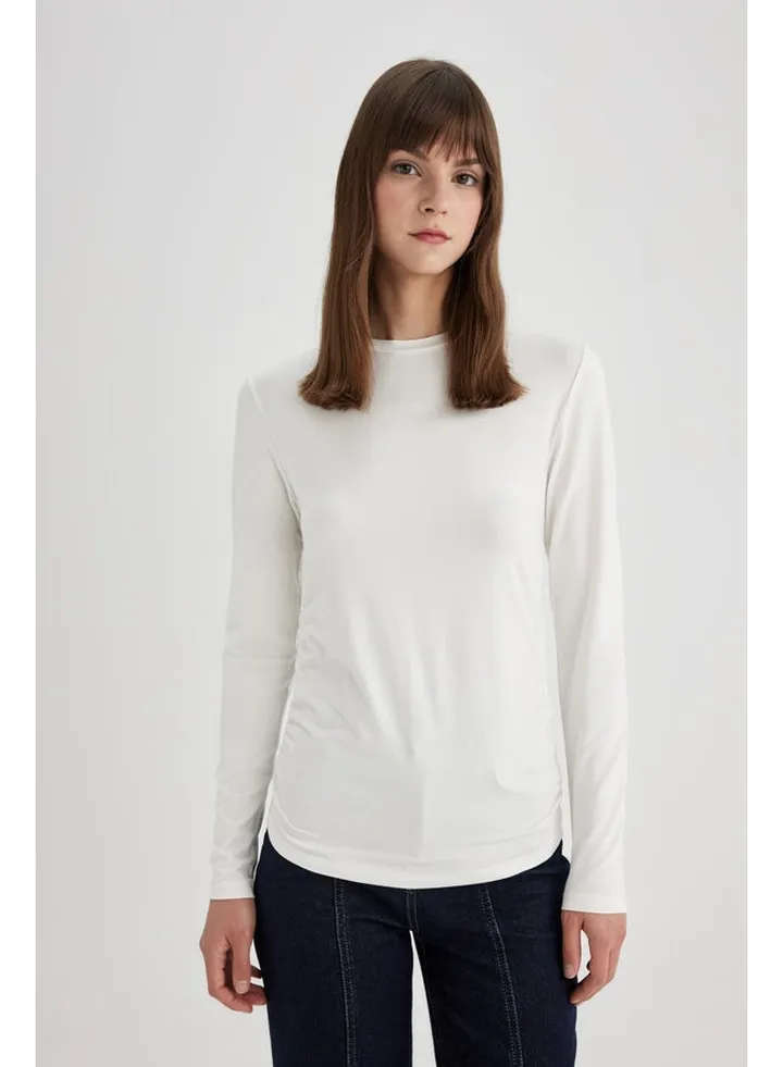 Woman Knitted Long Sleeve Tunic