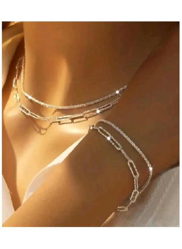 Stylish Silver Luxury Jewellery Set For Women