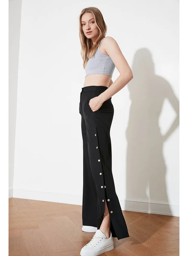 Pants - Black - Wide leg