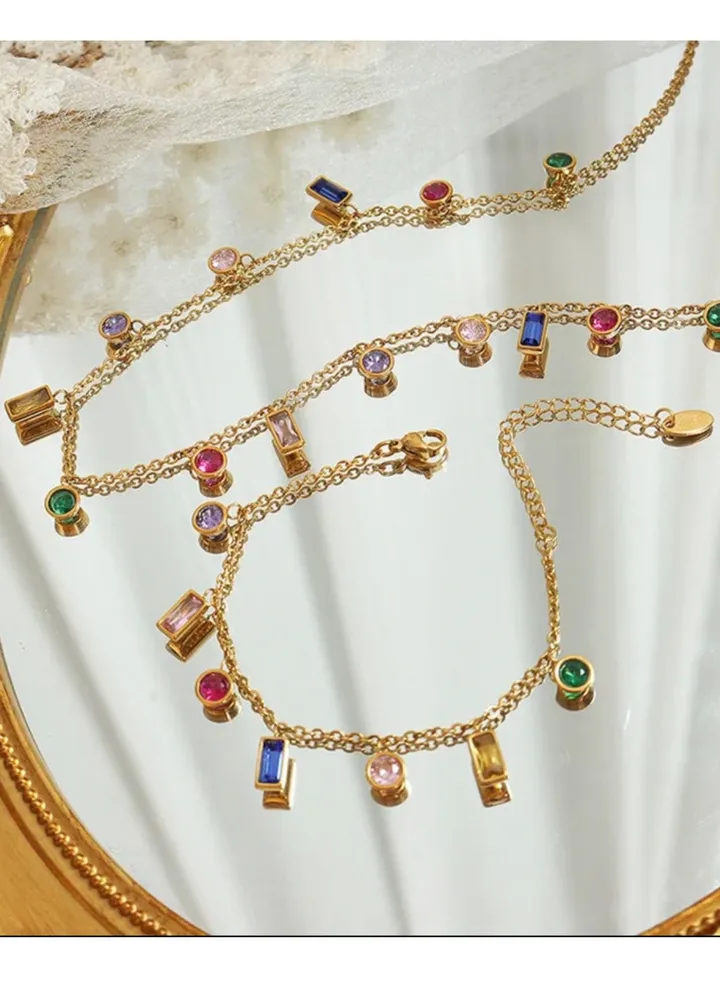Stylish High Quality Necklace & Bracelet Jewelry Set For Women