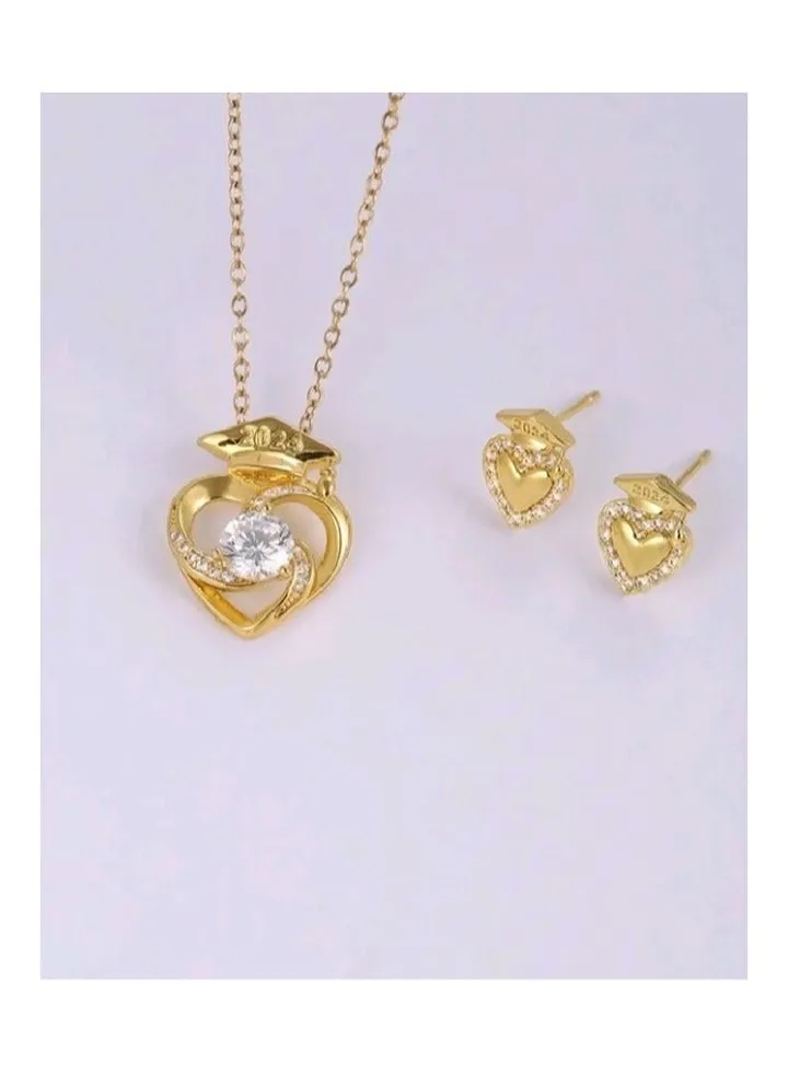 Trendy Stainless Steel Gold Plated Jewellery Set For Women