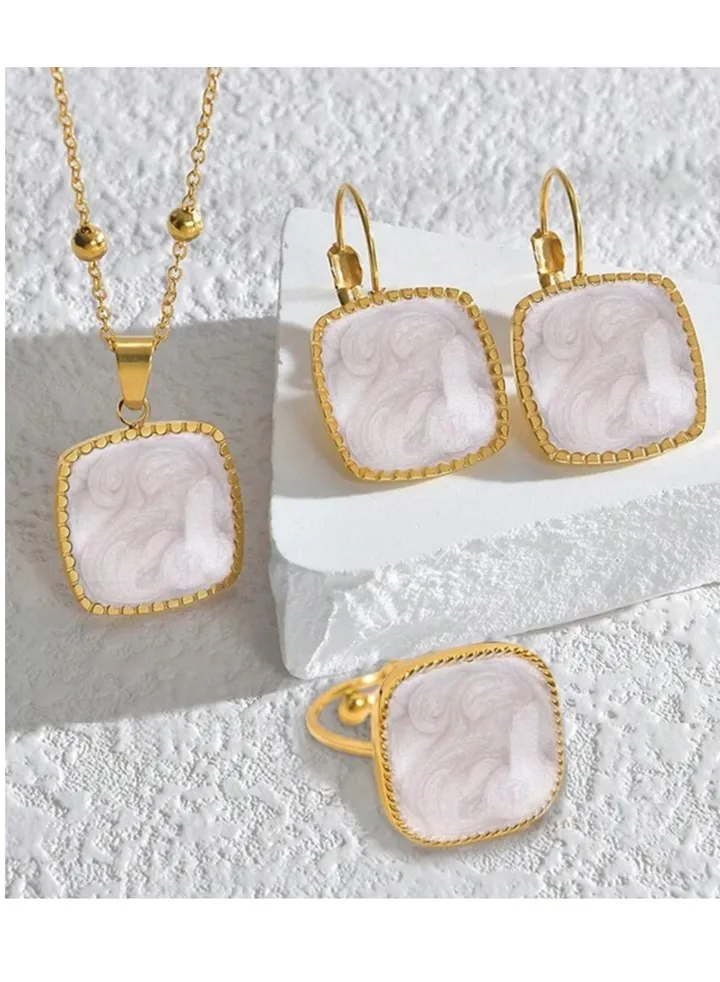 Luxury Necklace & Earrings & Ring Jewelry Set For Women