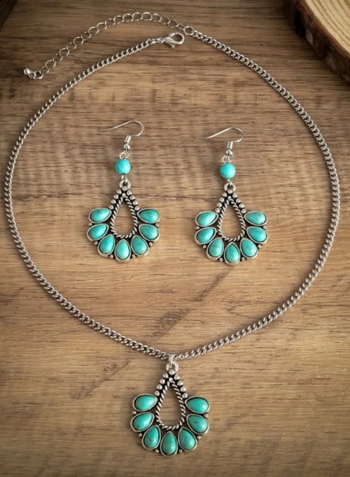 Beaded Earrings & Necklace Jewelry Set