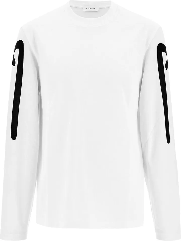 logo print long-sleeved T-shirt
