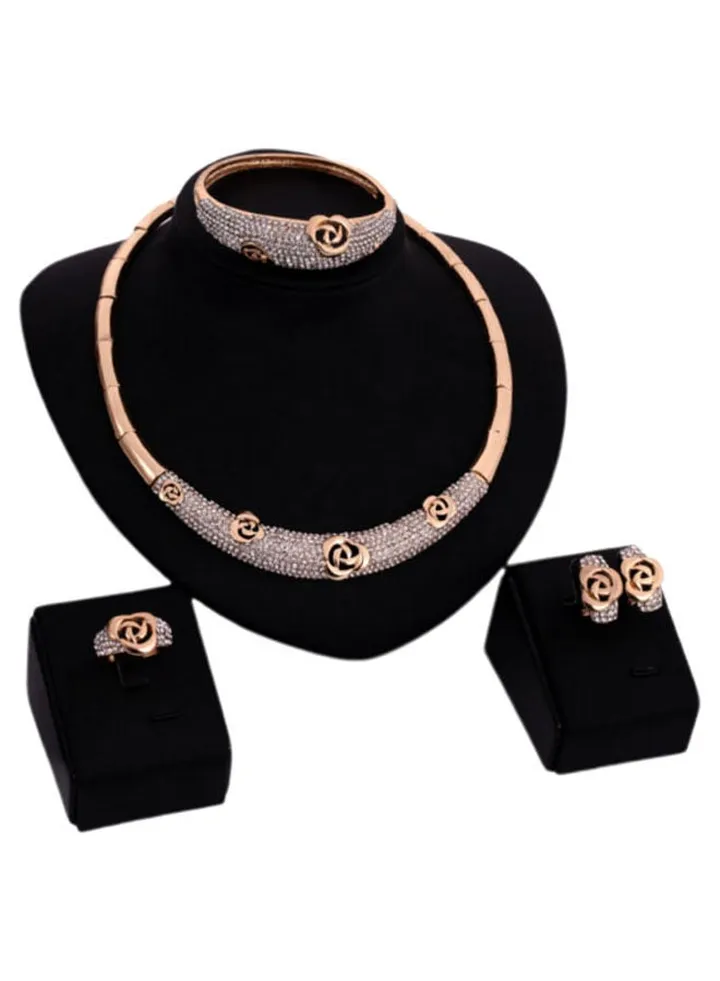 4-Piece 18 Karat Gold Plated Jewellery Set