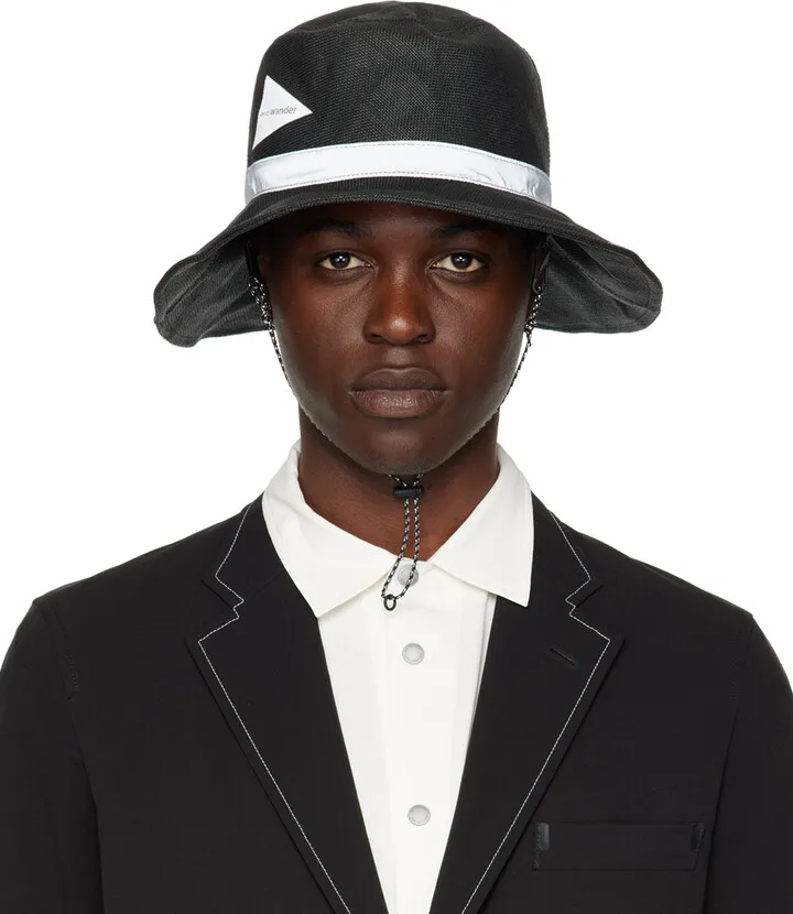 and wander Black Paper Structured Hat
