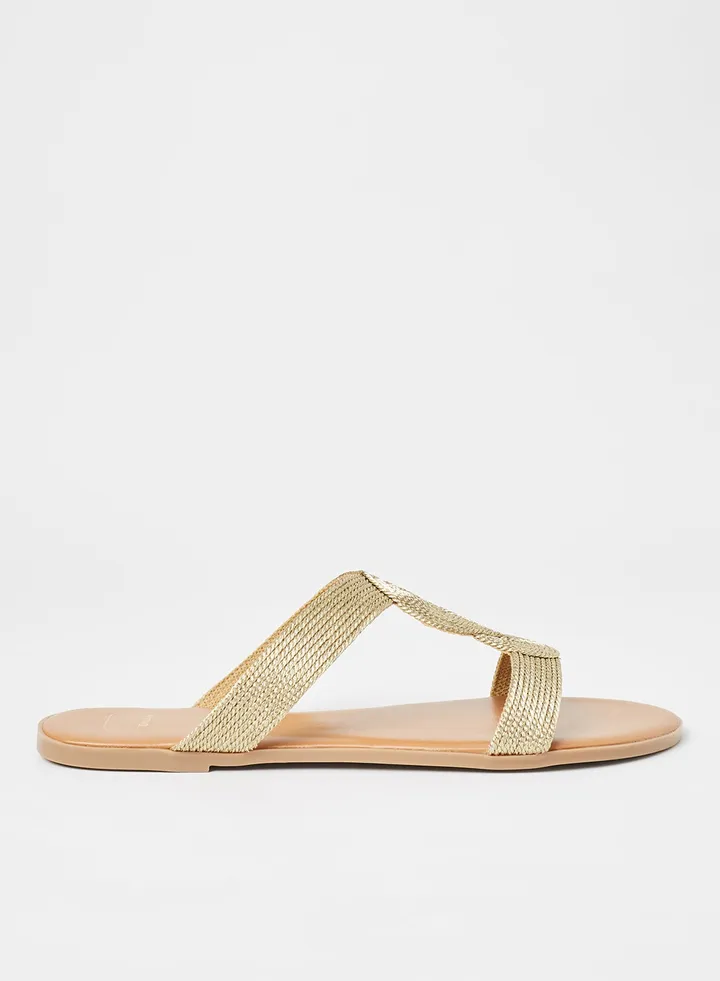 Lansel Di Flat Sandals Gold