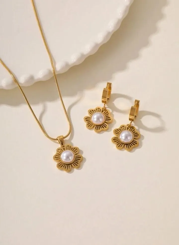 Luxury Necklace & Earrings Jewelry Set For Women