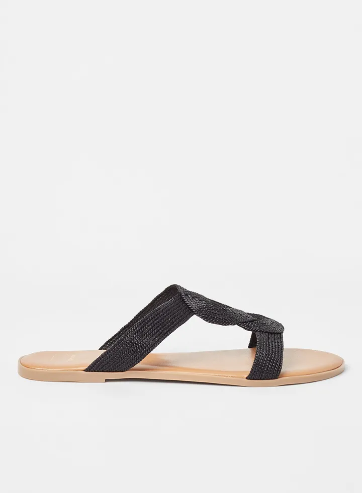 Lansel Di Flat Sandals Black