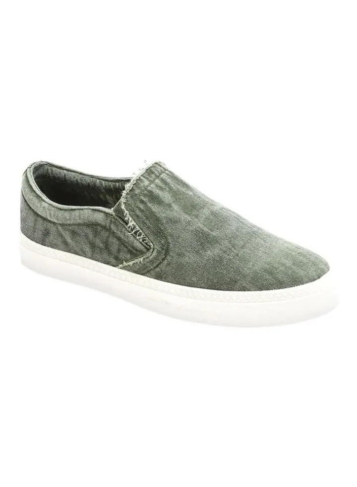 Canvas Slip-on Shoes Green