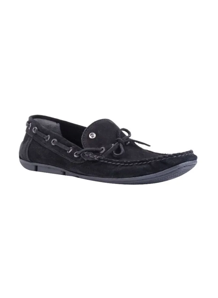 Nubuck Leather Loafers Black