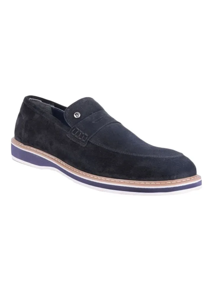 Leather Slip-on Casual Shoes Blue