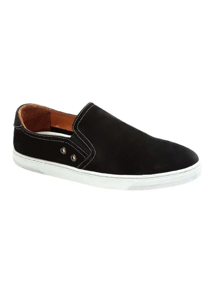 Leather Slip-on Shoes Black