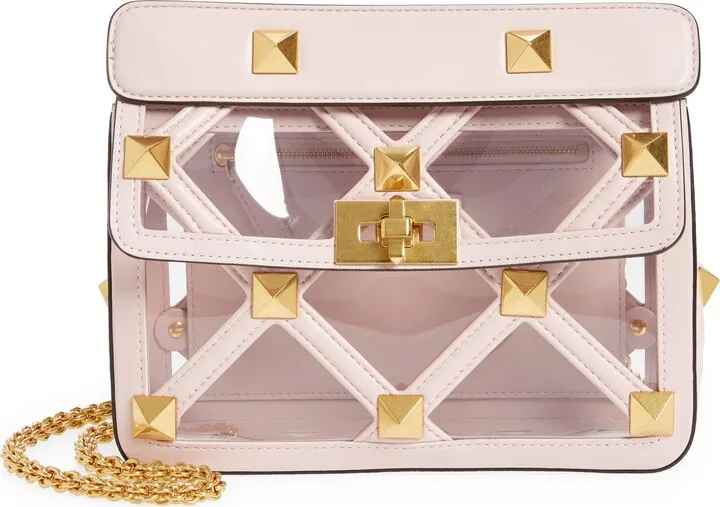 Roman Stud Transparent Shoulder Bag