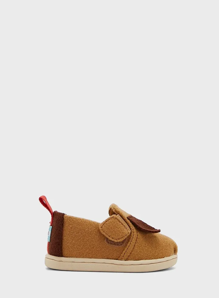 Kids Puppy Detail Slip Ons