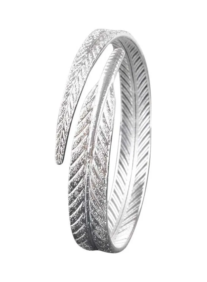 Zinc Alloy Feather Bracelet