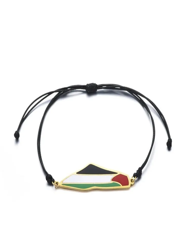 Two Palestinian flags map bracelets for men and women premium accessories