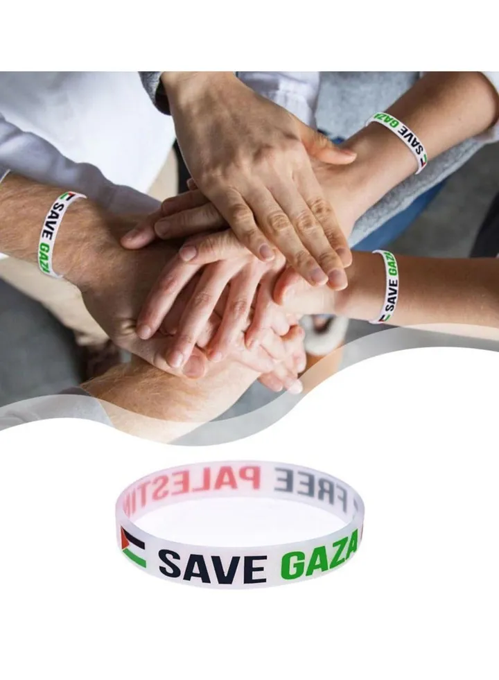 Silicone Palestine Flag Bracelet Wristband for Men Women