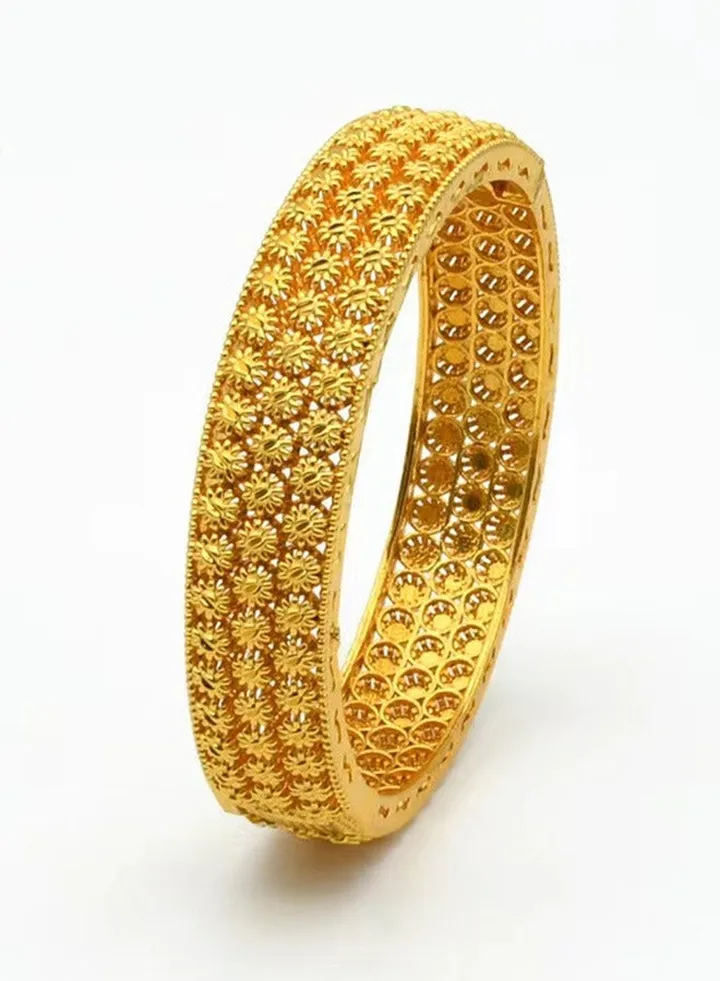 22K Gold-Plated Bride Bracelet Ornaments Wedding Bracelets Bridal Jewelry 1 Piece