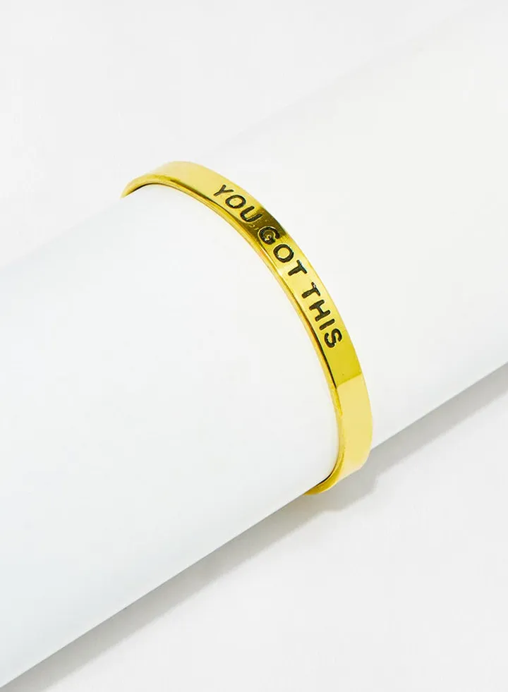 Gold Plated You Got This Resolution 2021 Karma Bangle