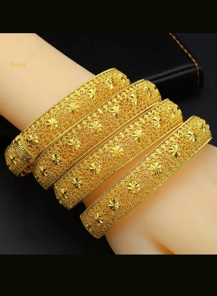 22K Gold-Plated Bride Bracelet Ornaments Wedding Bracelets Bridal Jewelry 1 Piece