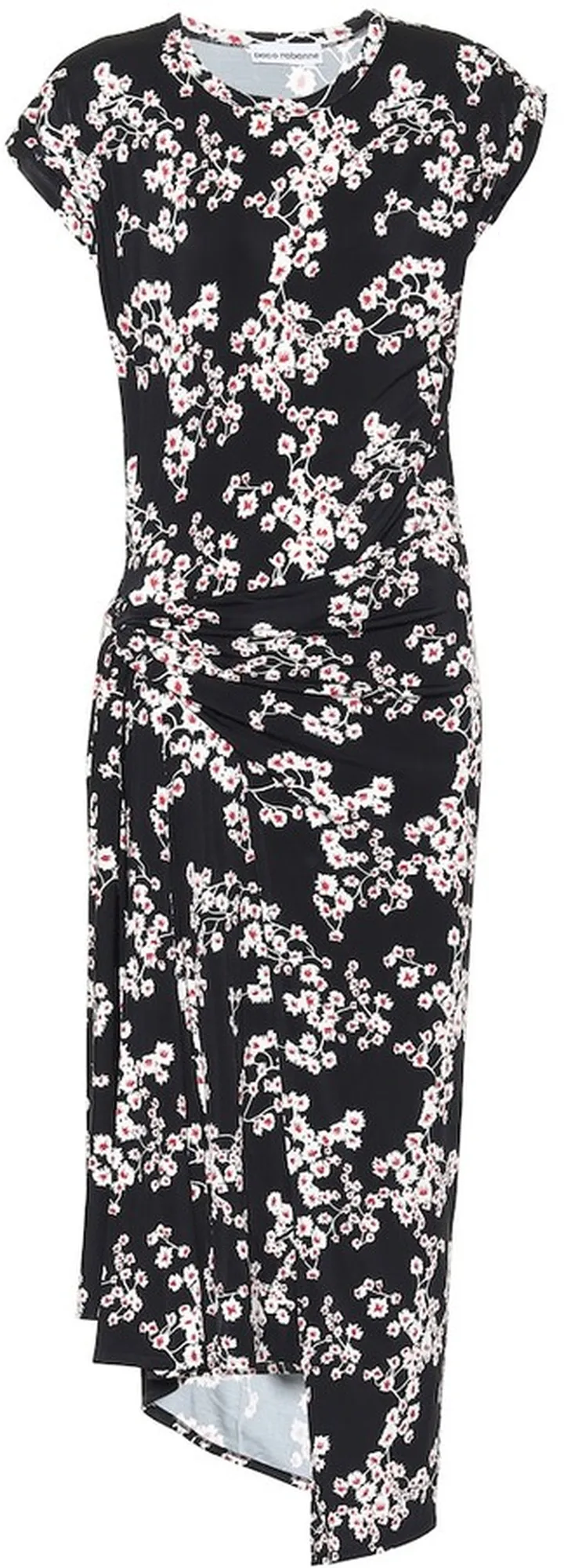 Floral stretch-jersey midi dress