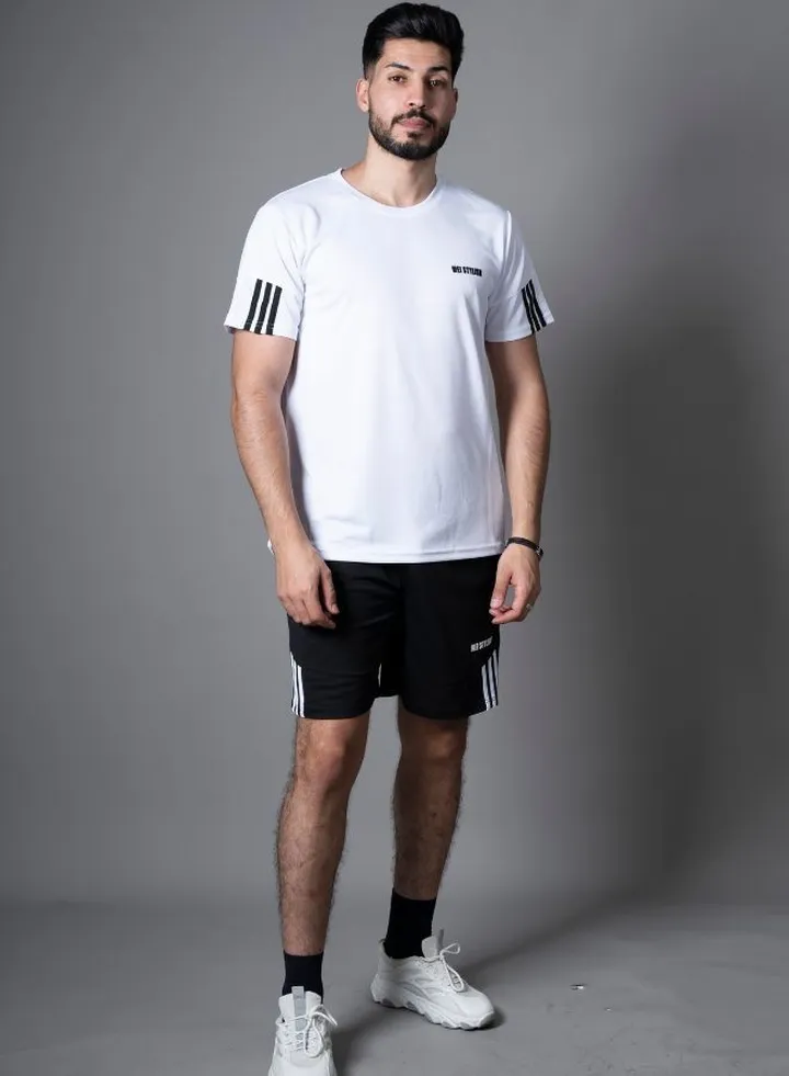 Men Sports Wear Breathable T-shirt and Short Sets