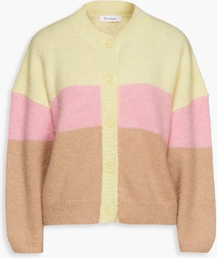 Aldonza color-block alpaca-blend cardigan